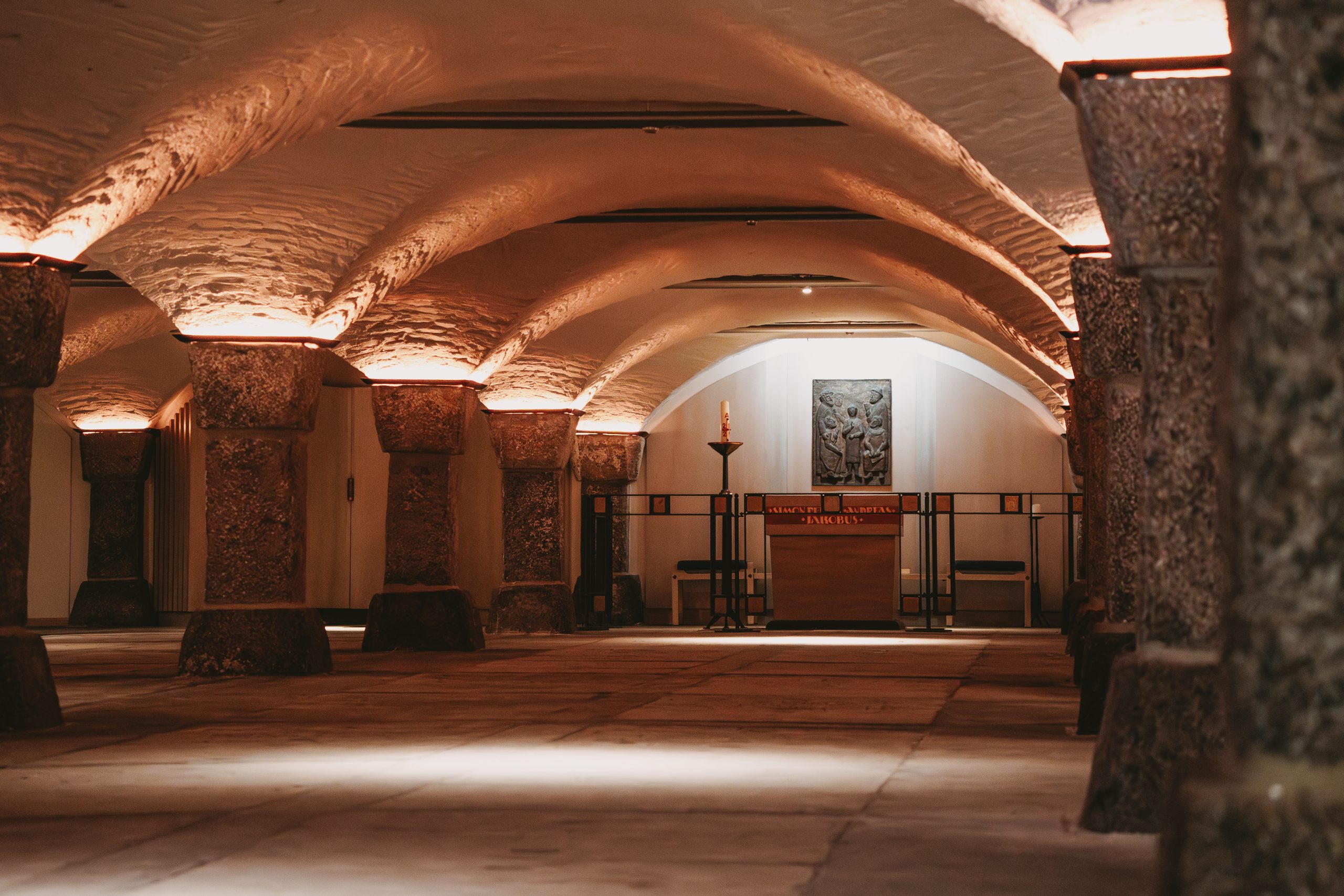 Die Krypta der Hauptkirche St. Michaelis