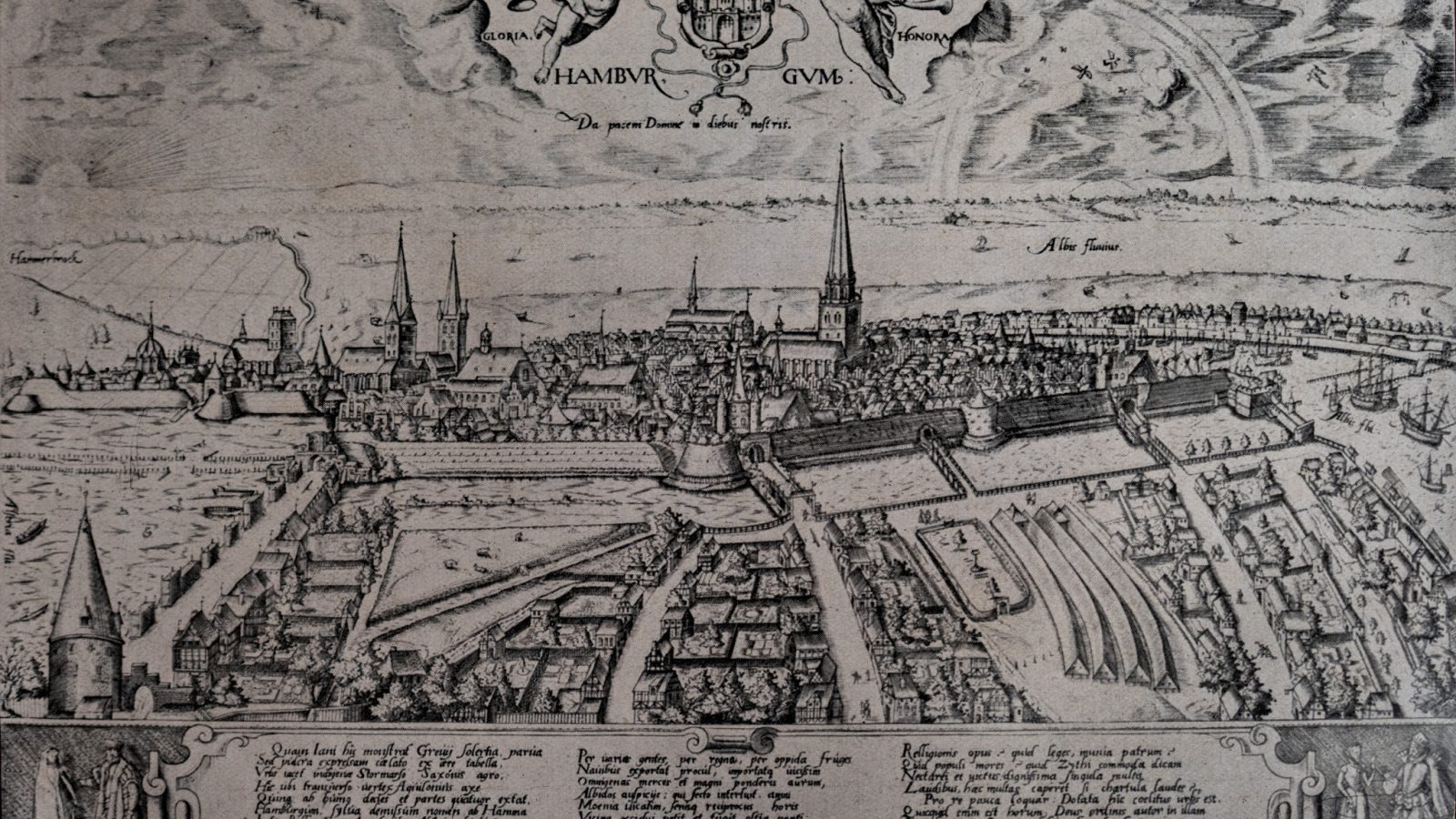 Karte von Hamburg in 1588