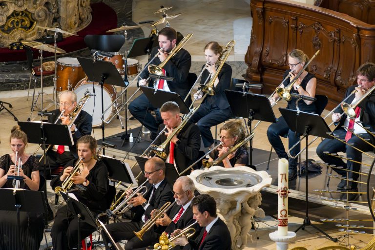 Der Posaunenchor St. Michaelis bei seinem Sommerkonzert.